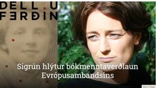 Mynd af Sigrúnu sem hlaut bókmenntaverðlaun Evrópusambandsins