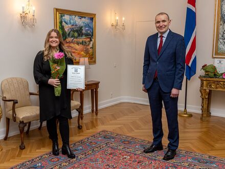 Bjarklind Björk Gunnarsdóttur og forseti Íslands